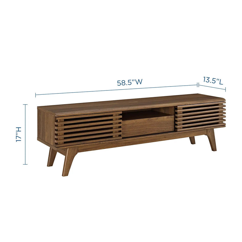 Render 59-Inch Walnut TV Stand by Modway Mid-Century Style by HouseOfZazla