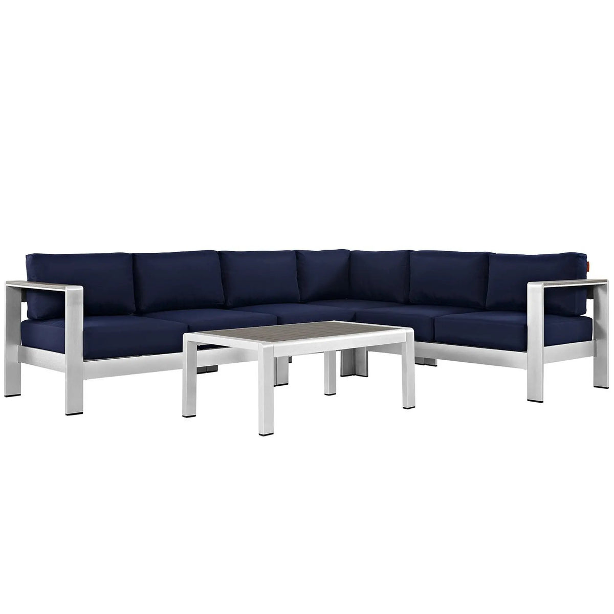 Shore 5 Piece Outdoor Patio Aluminum Sectional Sofa Set by Modway by HouseOfZazla