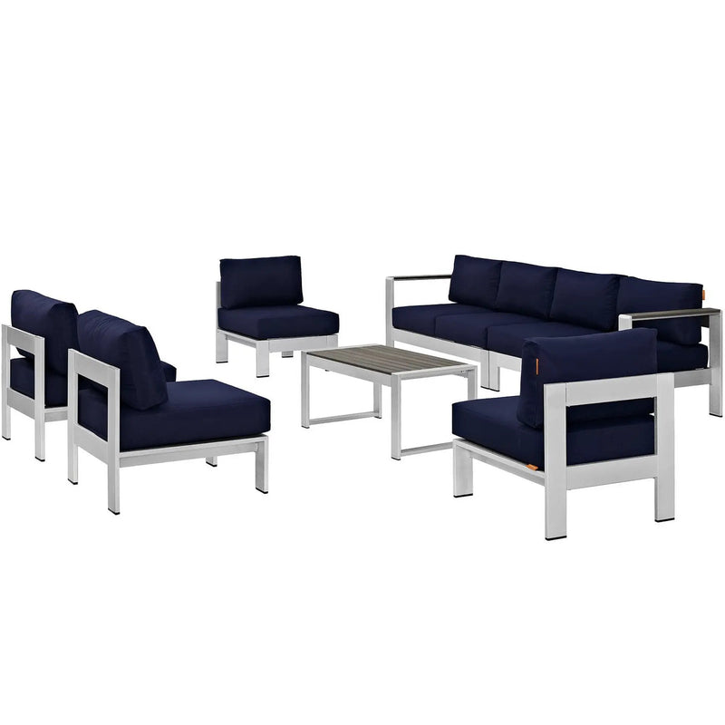 Shore 7 Piece Outdoor Patio Sectional Sofa Set by Modway by HouseOfZazla