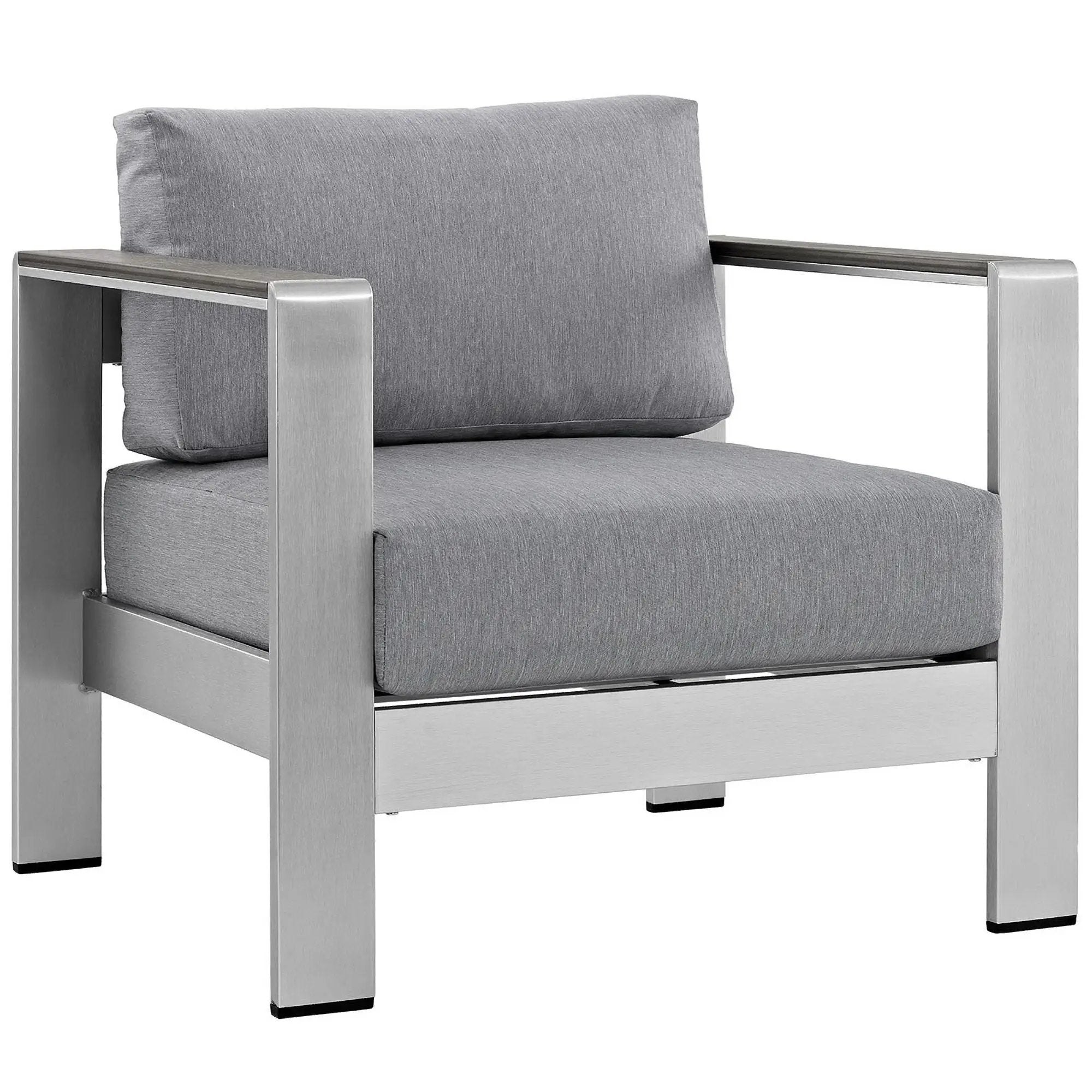 Shore 4 Piece Outdoor Patio Aluminum Sectional Sofa Set by Modway by HouseOfZazla