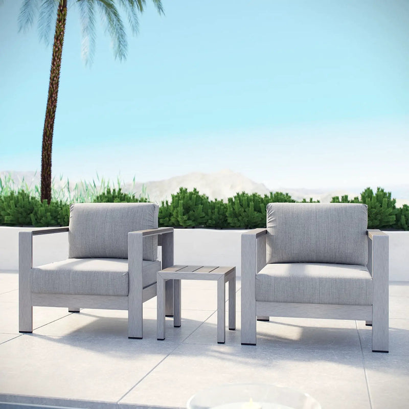 Shore 3 Piece Outdoor Patio Aluminum Set by Modway by HouseOfZazla