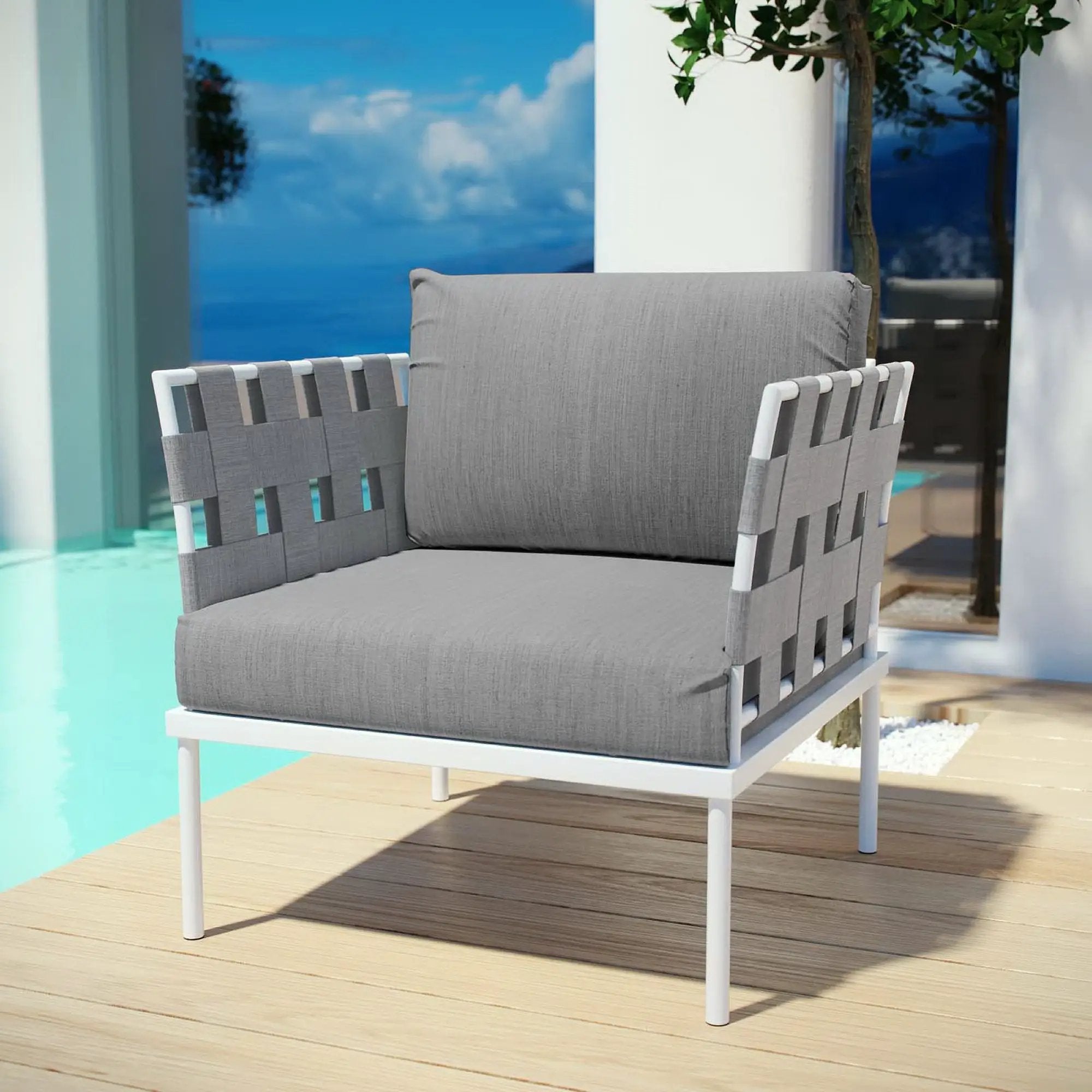 Harmony Outdoor Patio Aluminum Armchair by Modway by HouseOfZazla