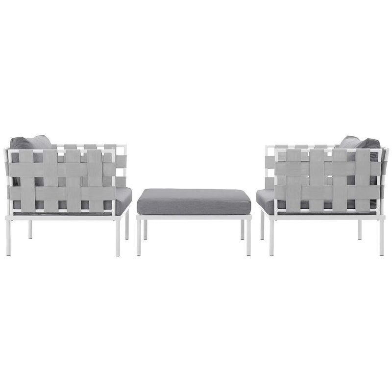 Harmony 3-Piece Outdoor Patio Aluminum Sectional Sofa Set by Modway by HouseOfZazla