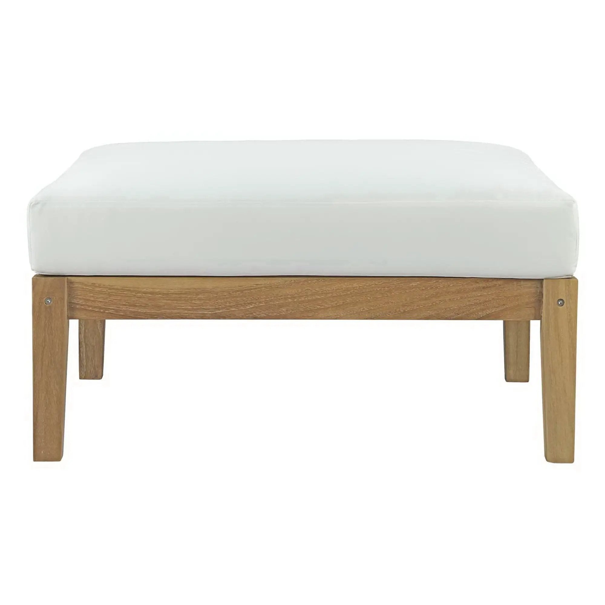 Bayport Outdoor Patio Teak Ottoman by Modway by HouseOfZazla