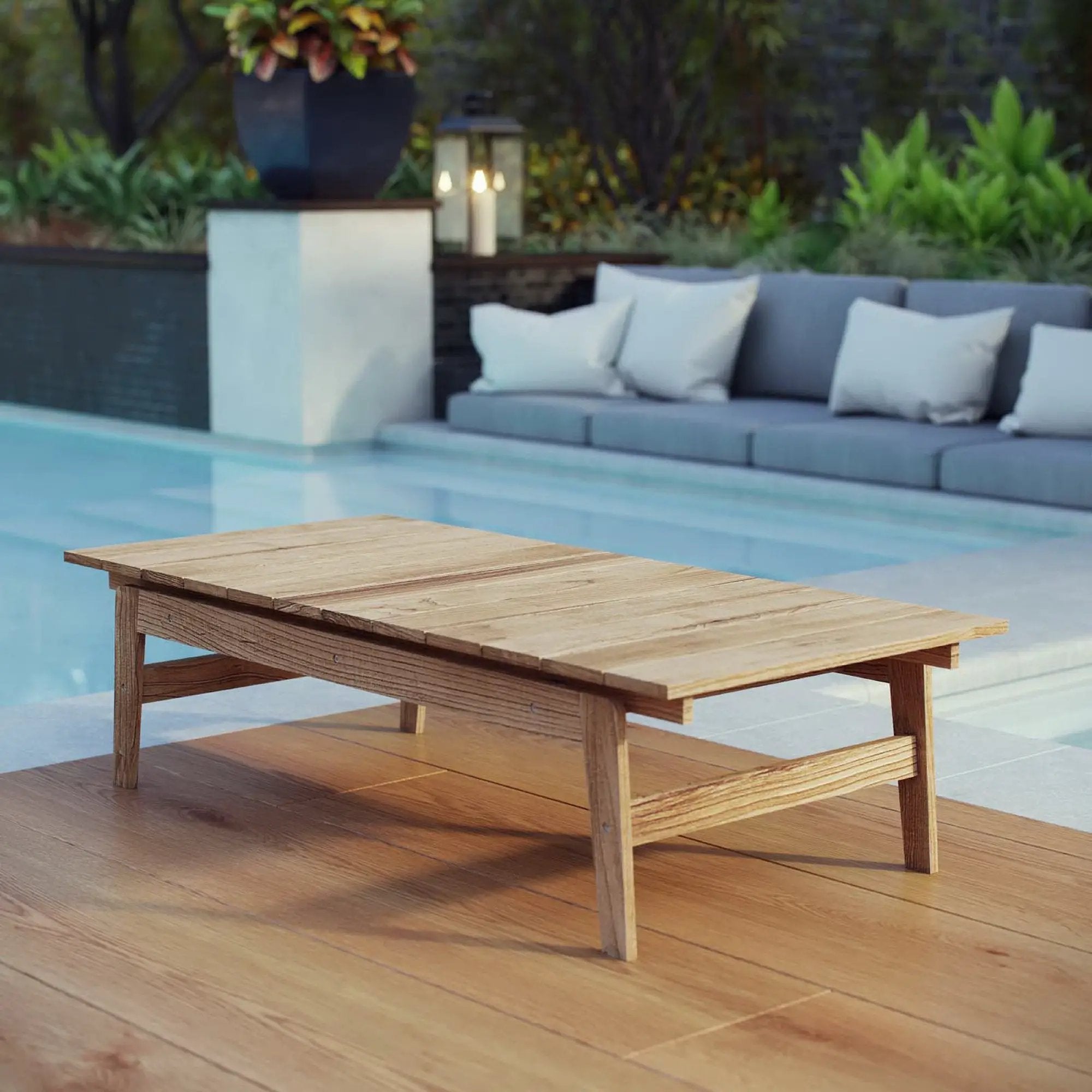 Bayport Outdoor Patio Teak Coffee Table by Modway by HouseOfZazla