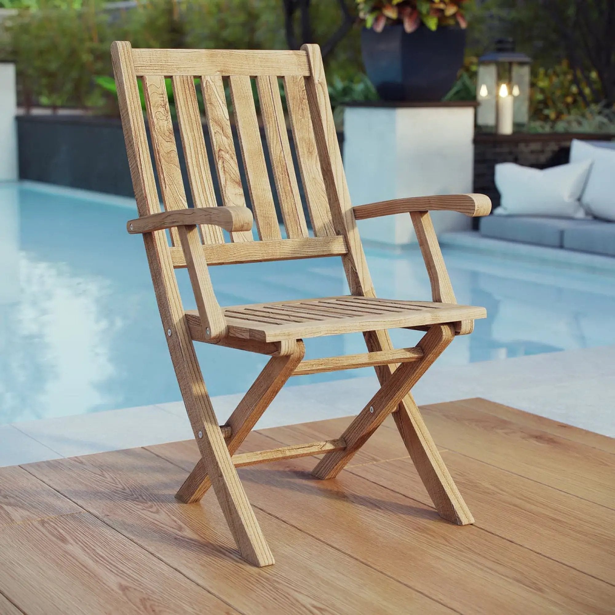 Marina Outdoor Patio Teak Folding Chair by Modway by HouseOfZazla