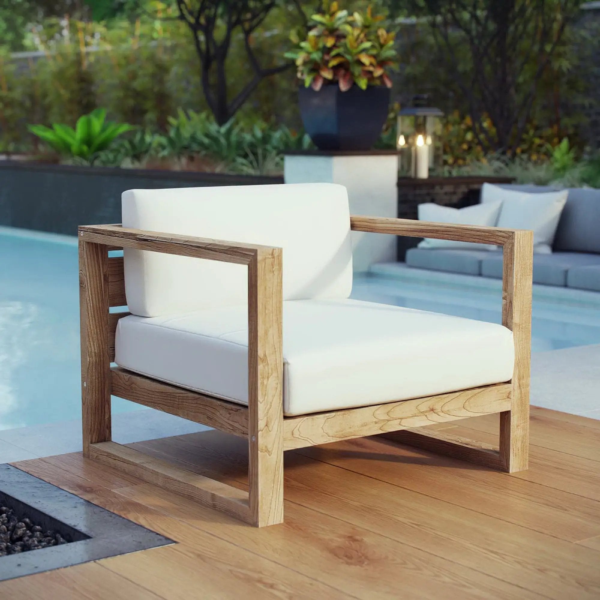 Upland Outdoor Patio Teak Armchair by Modway by HouseOfZazla