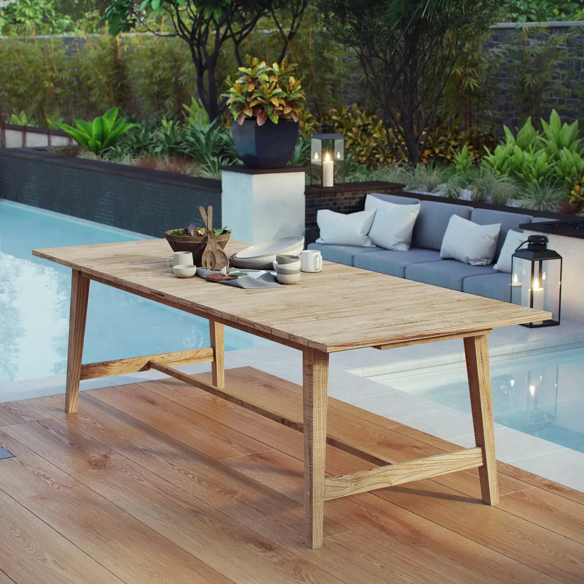 Dorset Outdoor Patio Teak Dining Table by Modway by HouseOfZazla