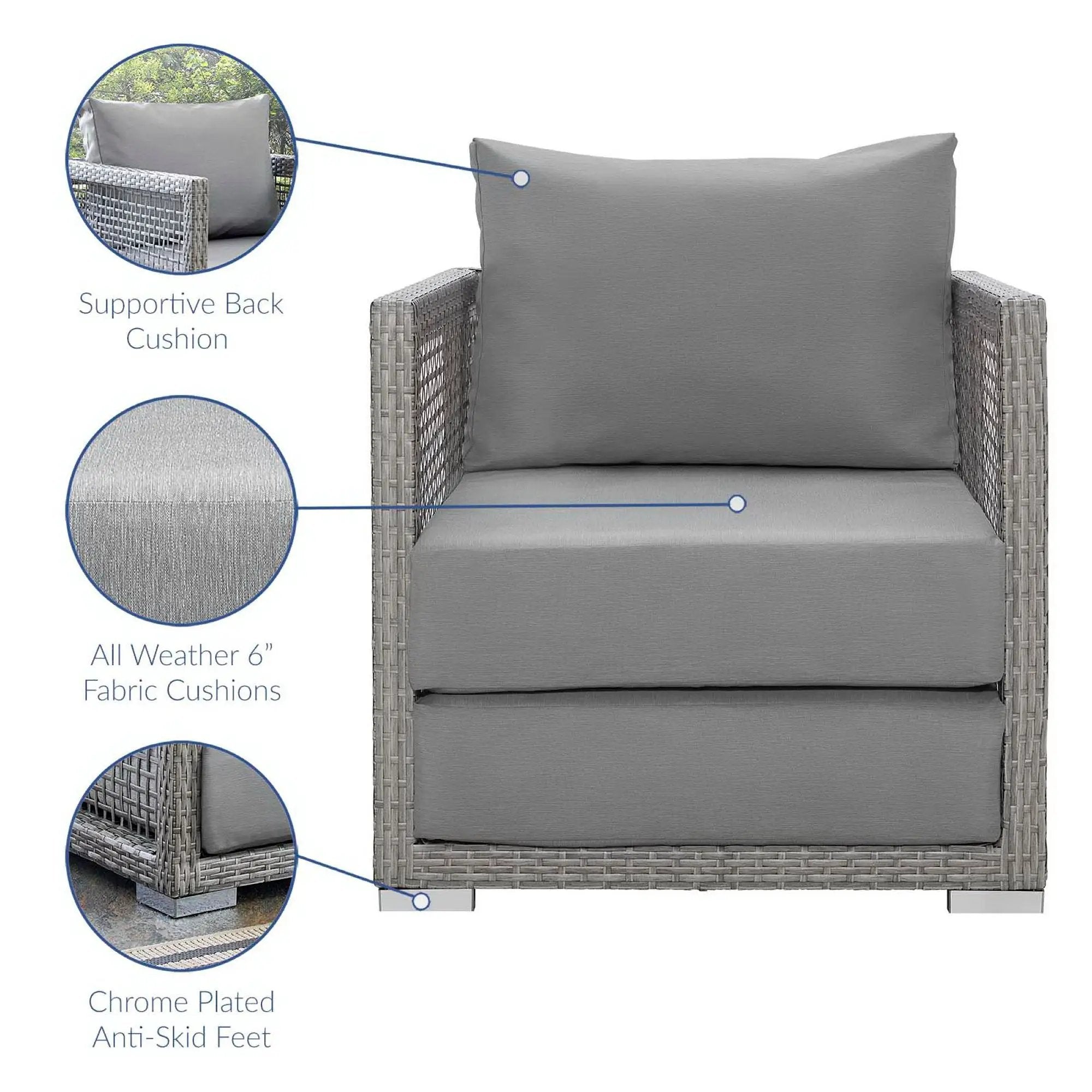 Aura Rattan Outdoor Patio Armchair by Modway by HouseOfZazla