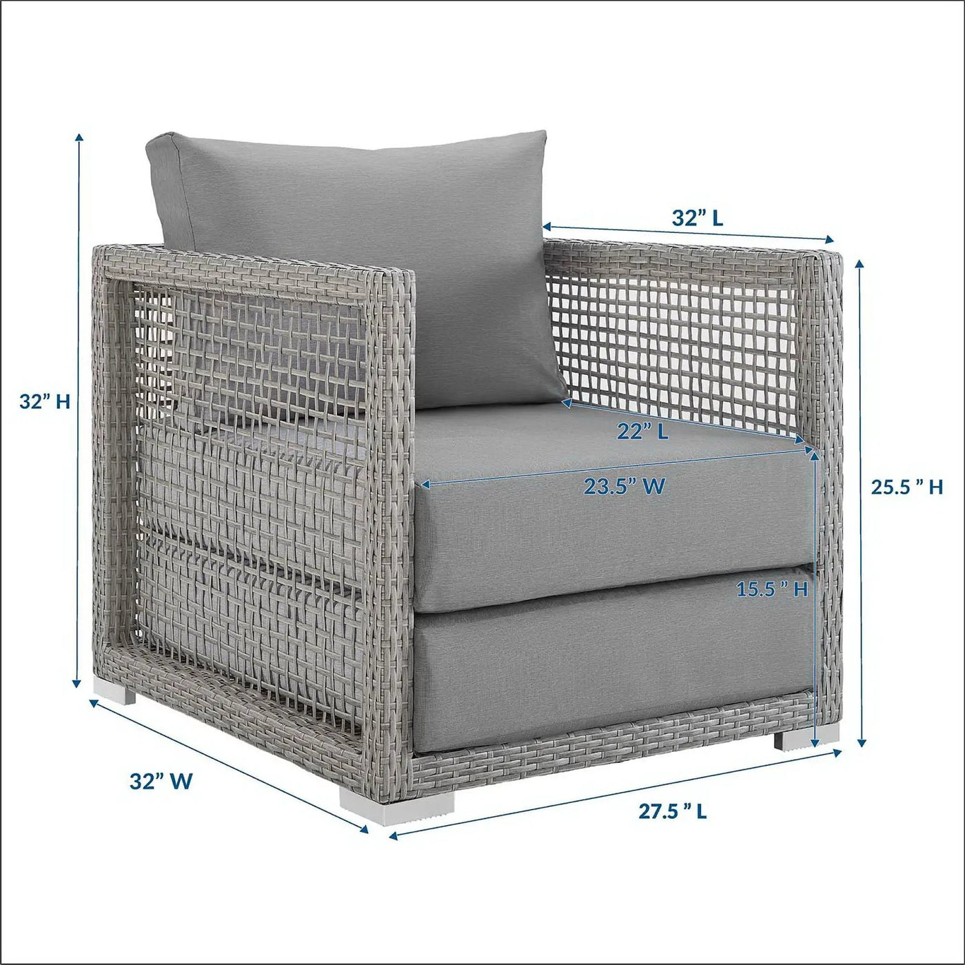 Aura Rattan Outdoor Patio Armchair by Modway by HouseOfZazla