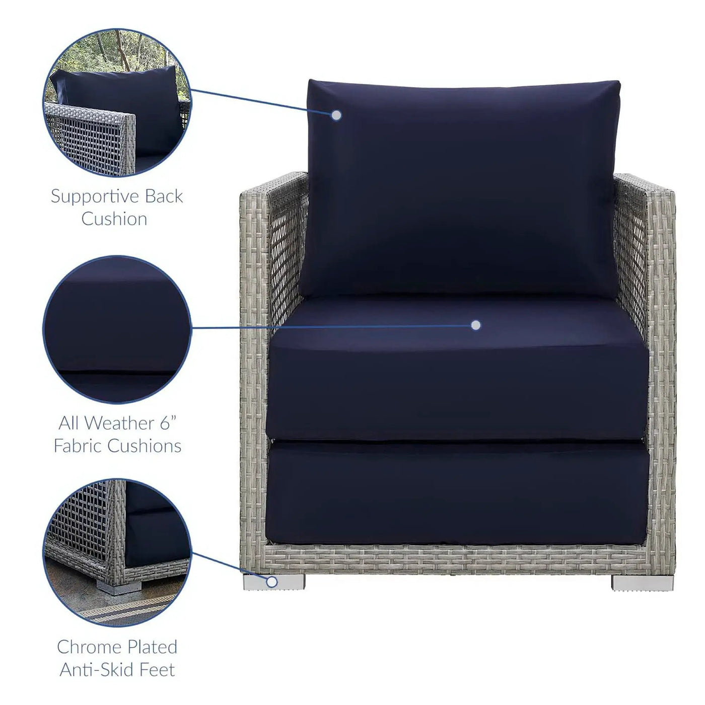 Aura Rattan Outdoor Patio Armchair by Modway by HouseOfZazla