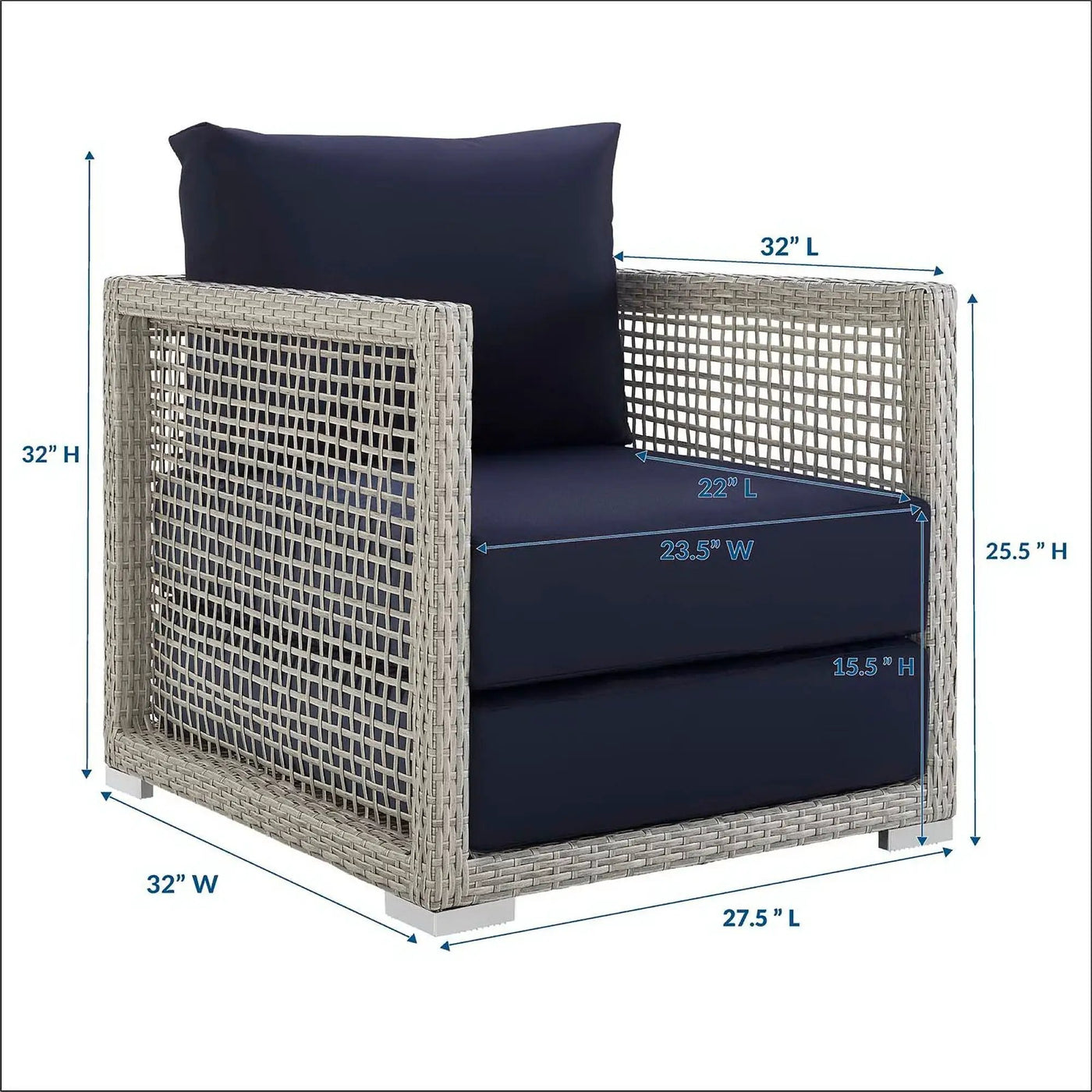 Aura Rattan Outdoor Patio Armchair by Modway by HouseOfZazla