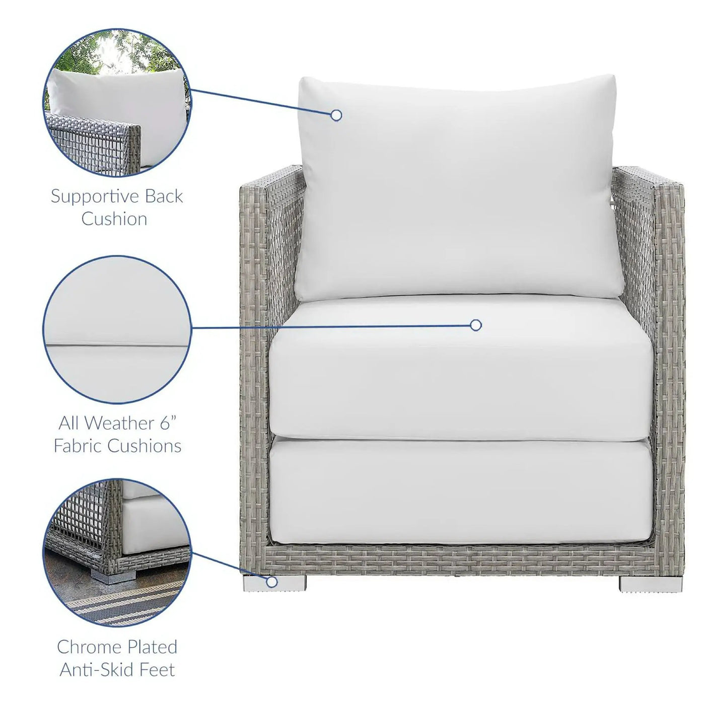 Aura Rattan Outdoor Patio Armchair by Modway by HouseOfZazla