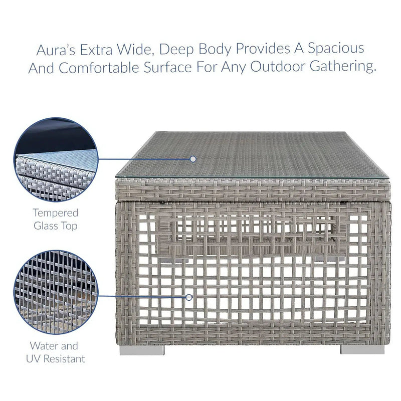 Aura Rattan Outdoor Patio Coffee Table by Modway by HouseOfZazla
