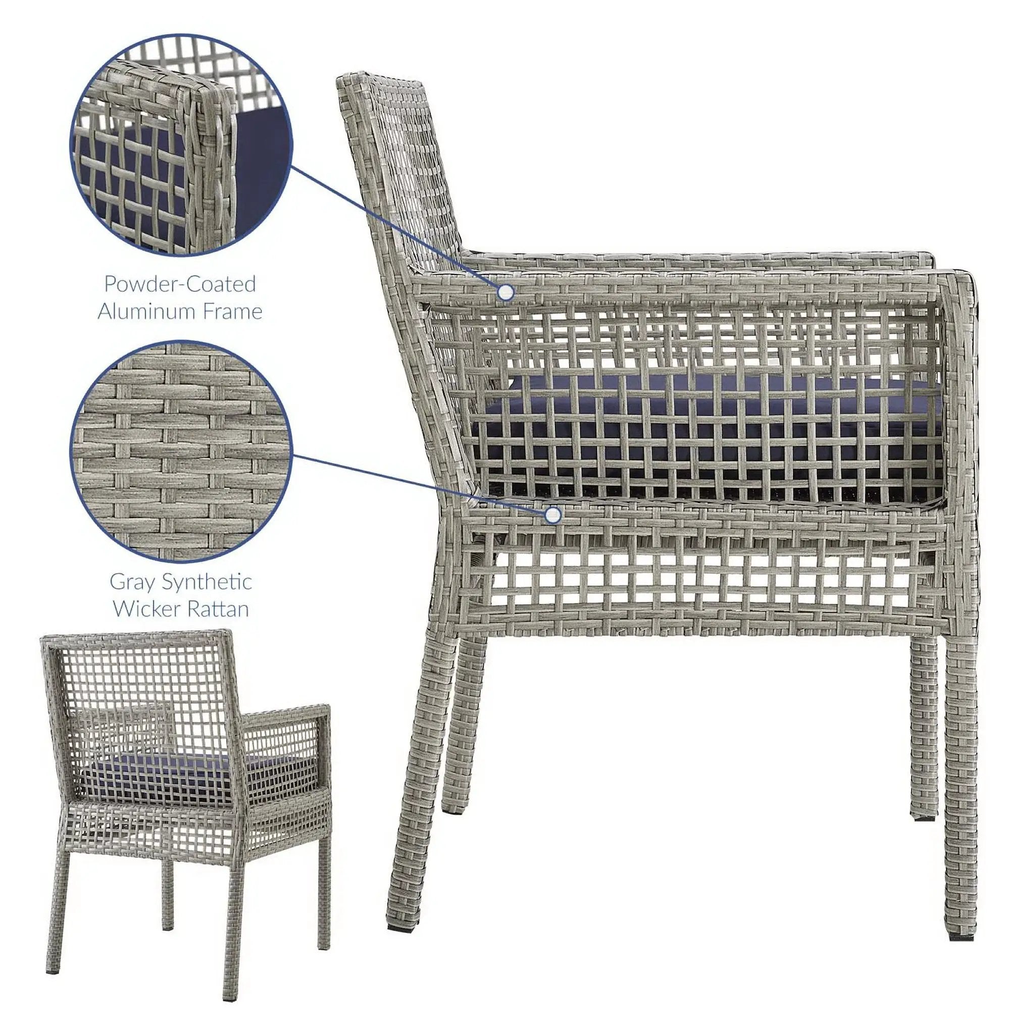 Aura Outdoor Patio Wicker Rattan Dining Armchair by Modway by HouseOfZazla