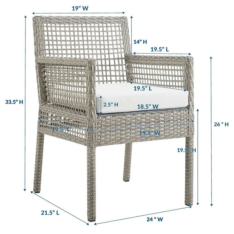 Aura Outdoor Patio Wicker Rattan Dining Armchair by Modway by HouseOfZazla