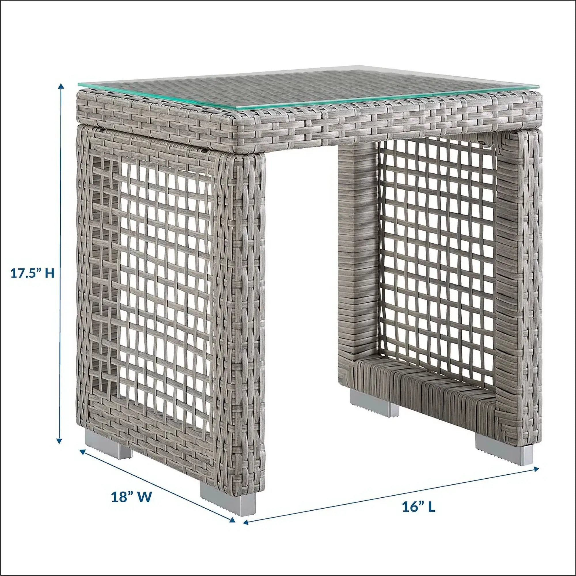 Aura Outdoor Patio Wicker Rattan Side Table by Modway by HouseOfZazla