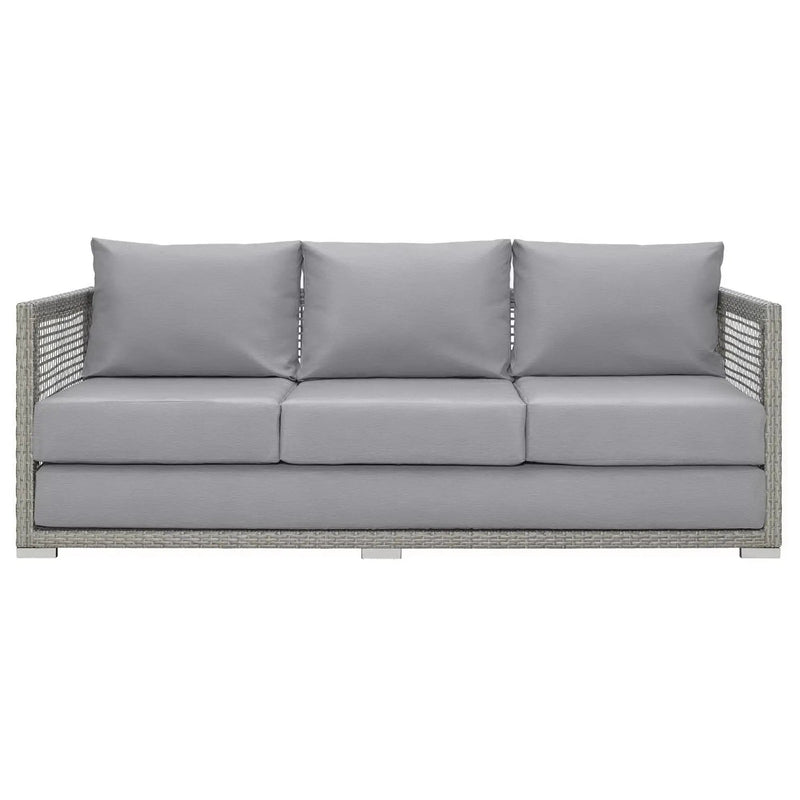 Aura Outdoor Patio Wicker Rattan Sofa by HouseOfZazla