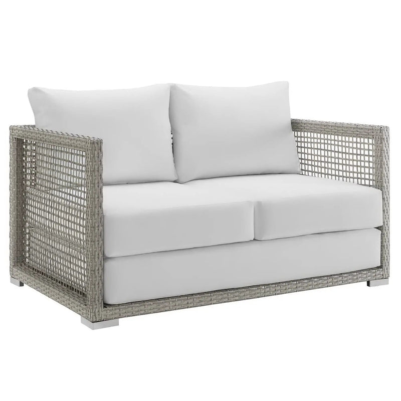 Aura Outdoor Patio Wicker Rattan Loveseat by Modway by HouseOfZazla