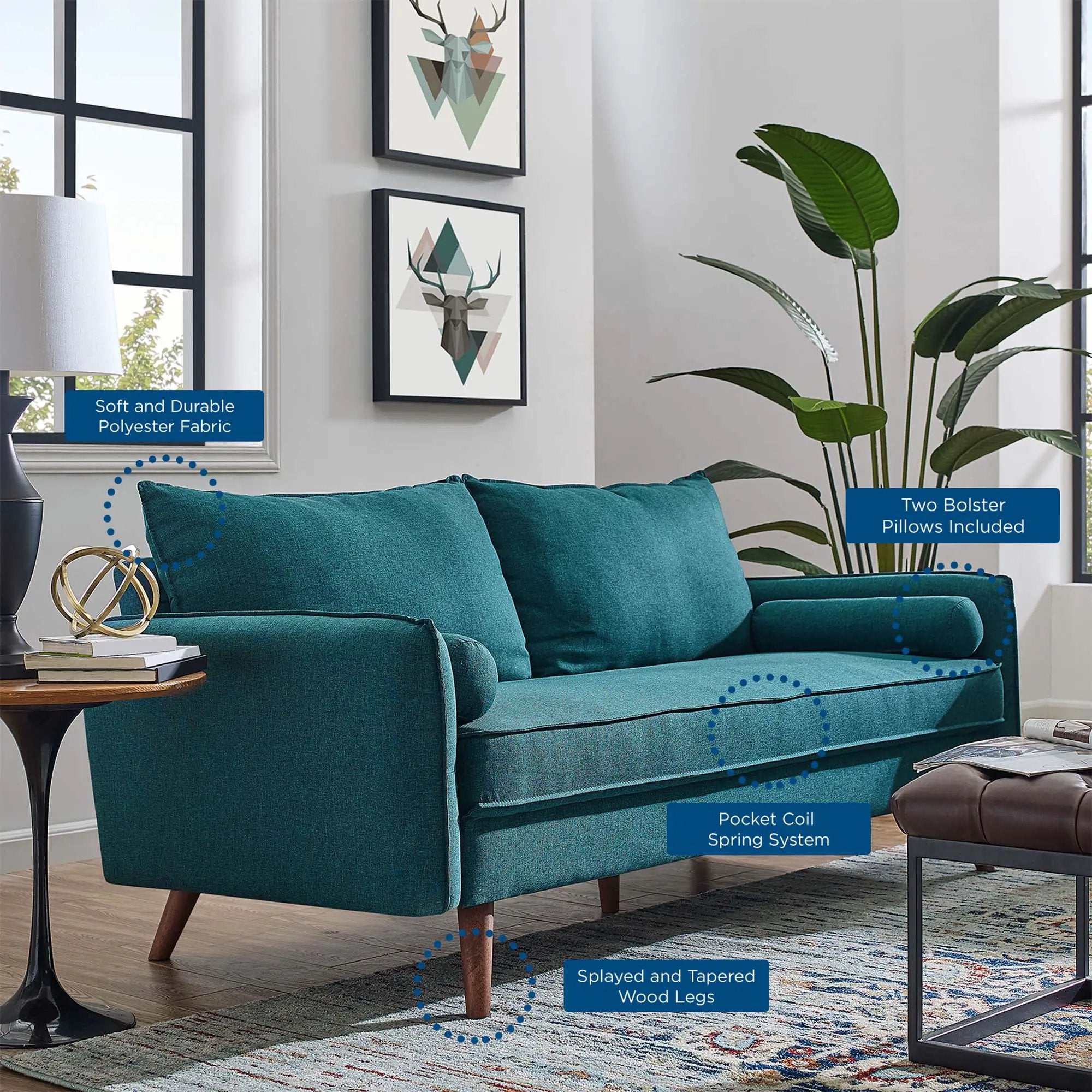 Revive Upholstered Fabric Sofa by Modway by HouseOfZazla