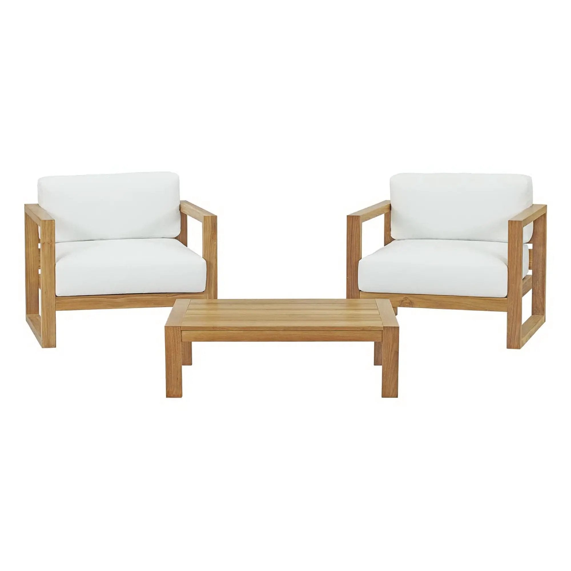Upland 3 Piece Outdoor Patio Teak Set by Modway by HouseOfZazla