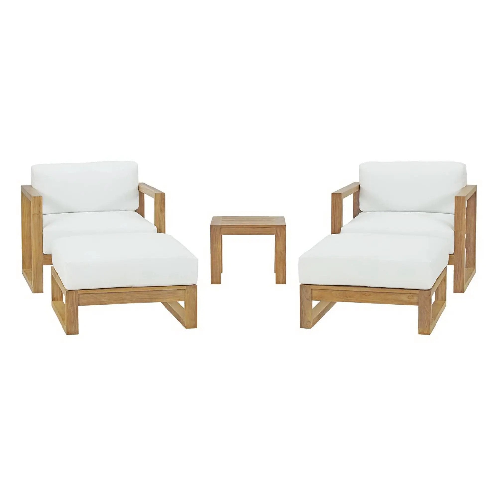Upland 5 Piece Outdoor Patio Teak Set by Modway by HouseOfZazla