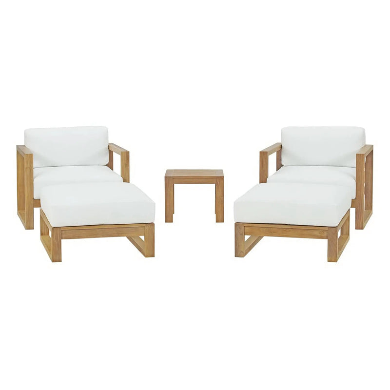 Upland 5 Piece Outdoor Patio Teak Set by Modway by HouseOfZazla