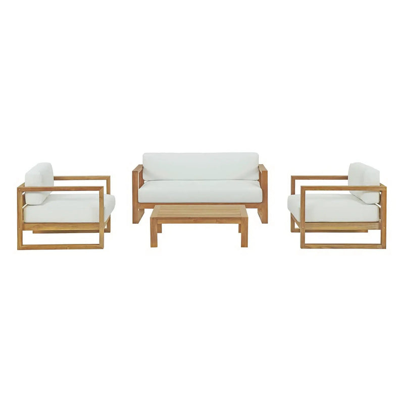 Upland 4 Piece Outdoor Patio Teak Set by Modway by HouseOfZazla