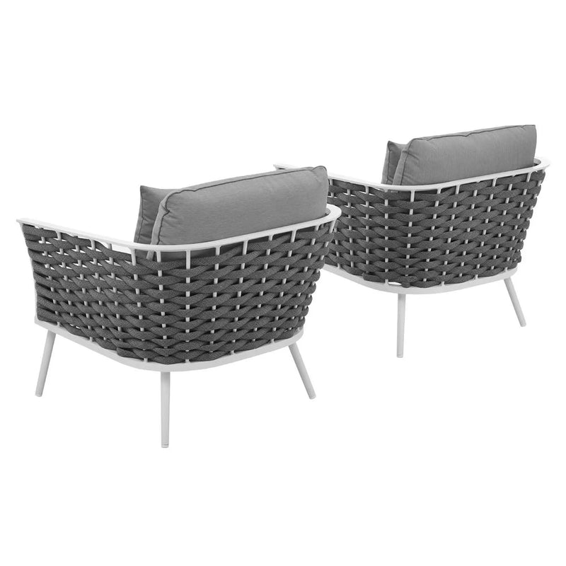 Stance Outdoor Patio Aluminum Armchair Set of 2 by Modway by HouseOfZazla