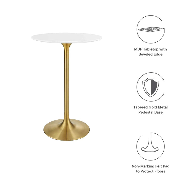 Lippa 28" Round Wood Bar Table by Modway by HouseOfZazla