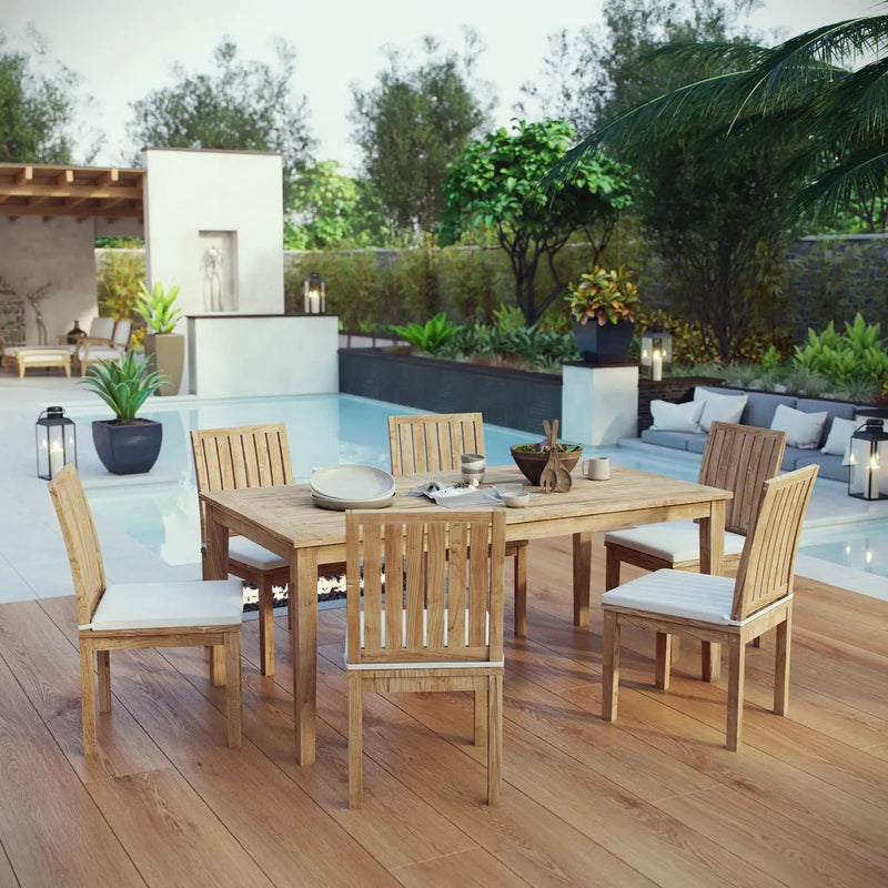 Marina 7 Piece Outdoor Patio Teak Dining Set by Modway by HouseOfZazla