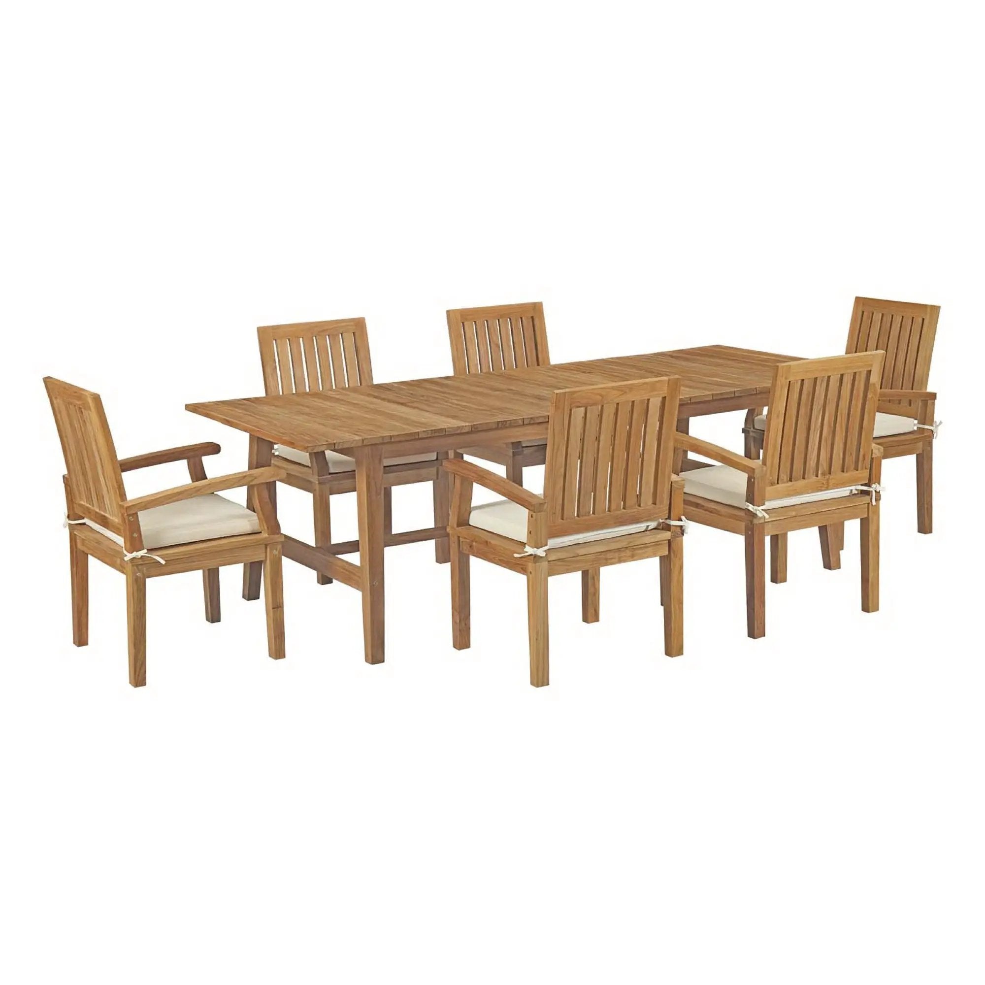 Marina 7 Piece Outdoor Patio Teak Dining Set by Modway by HouseOfZazla