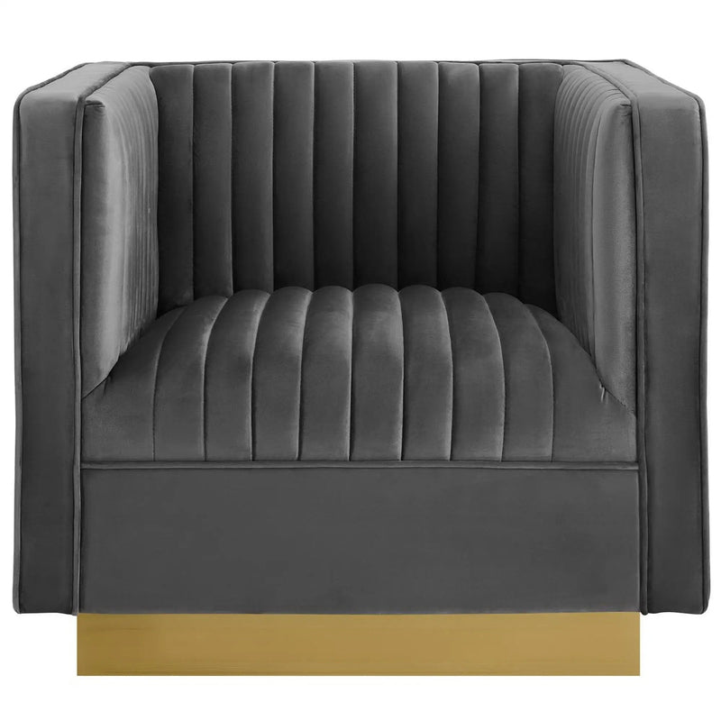 Sanguine Vertical Channel Tufted Accent Performance Velvet Armchair by Modway by HouseOfZazla
