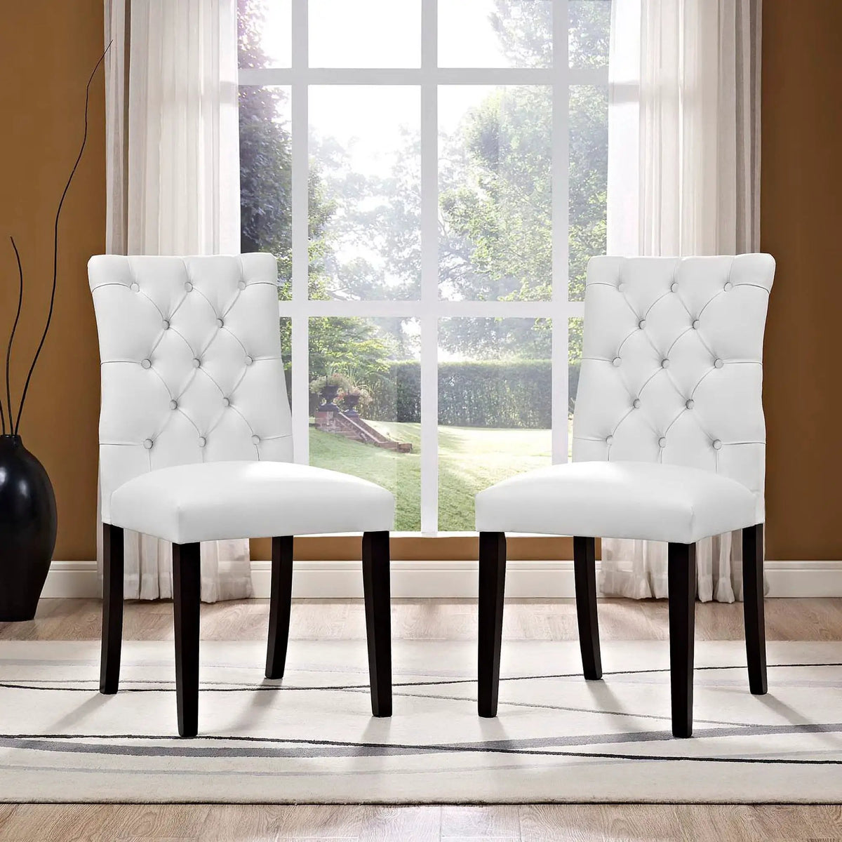 Duchess Vinyl Dining Chair Set of 2 by Modway by HouseOfZazla