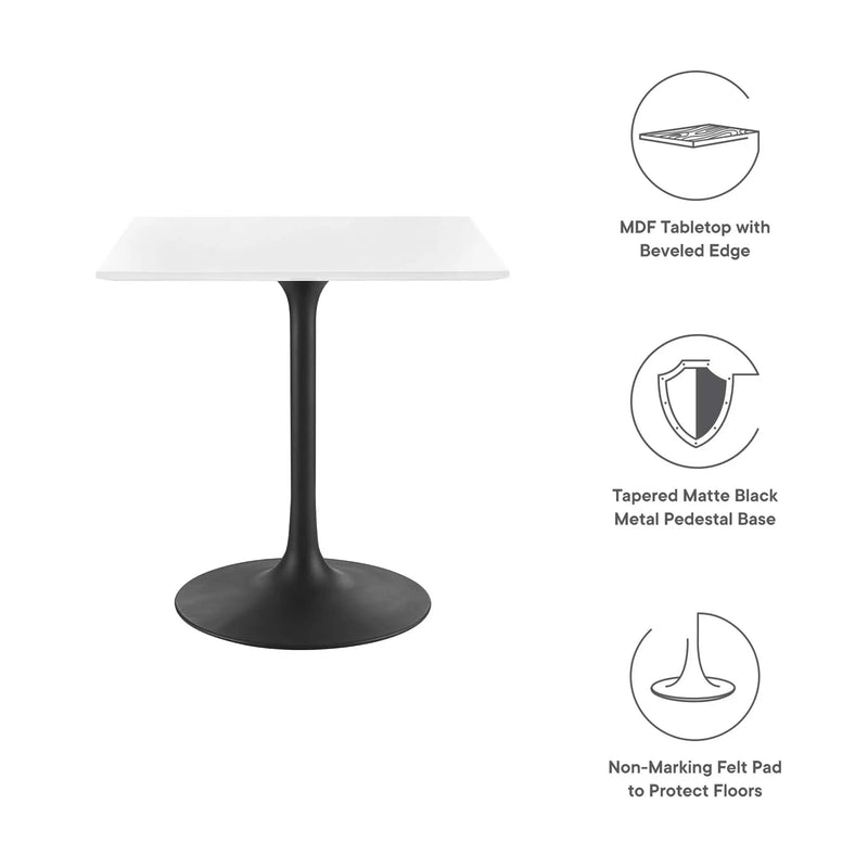 Lippa 28" Square Wood Dining Table by Modway by HouseOfZazla
