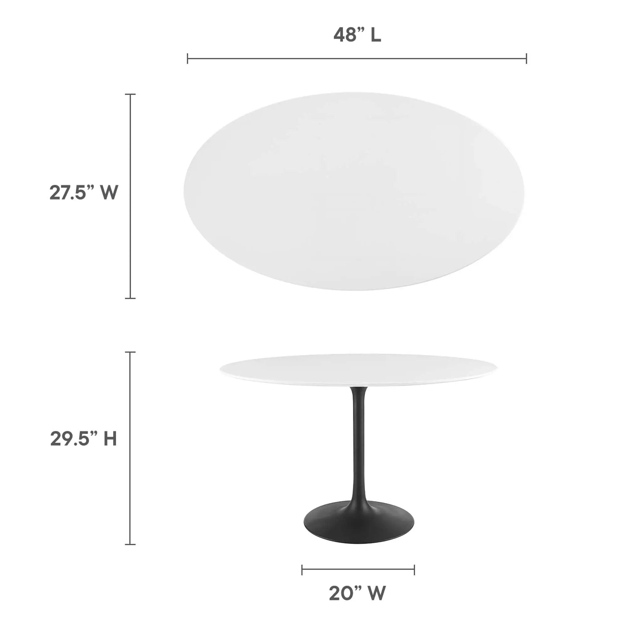 Lippa 48" Oval Wood Dining Table by Modway by HouseOfZazla