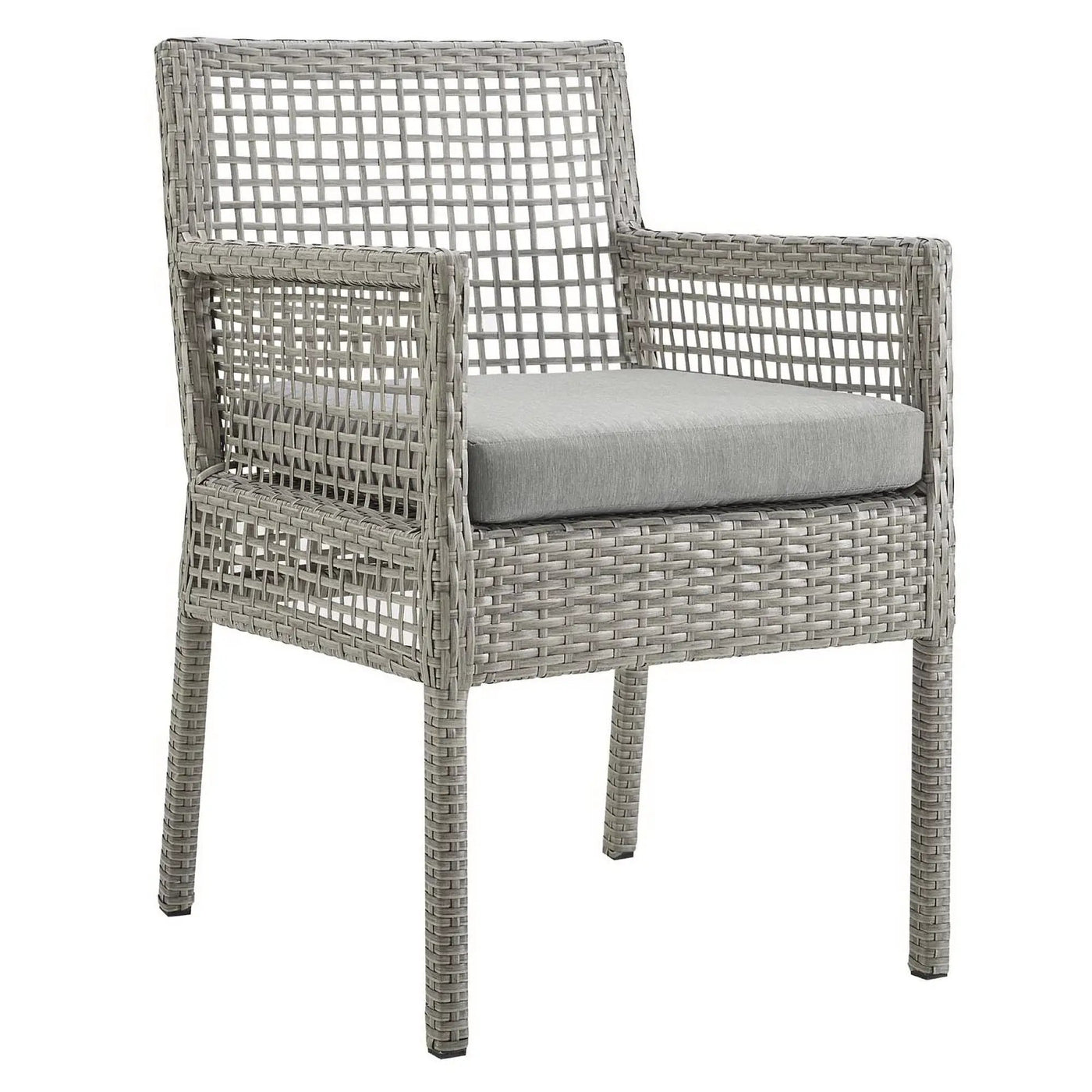 Aura Outdoor Patio Wicker Rattan Dining Armchair Set of 2 by HouseOfZazla
