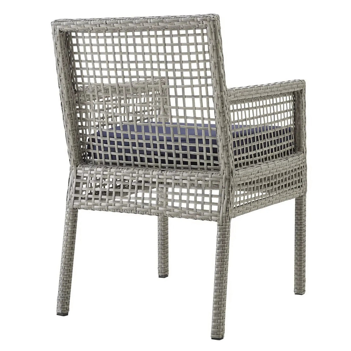 Aura Outdoor Patio Wicker Rattan Dining Armchair Set of 2 by HouseOfZazla