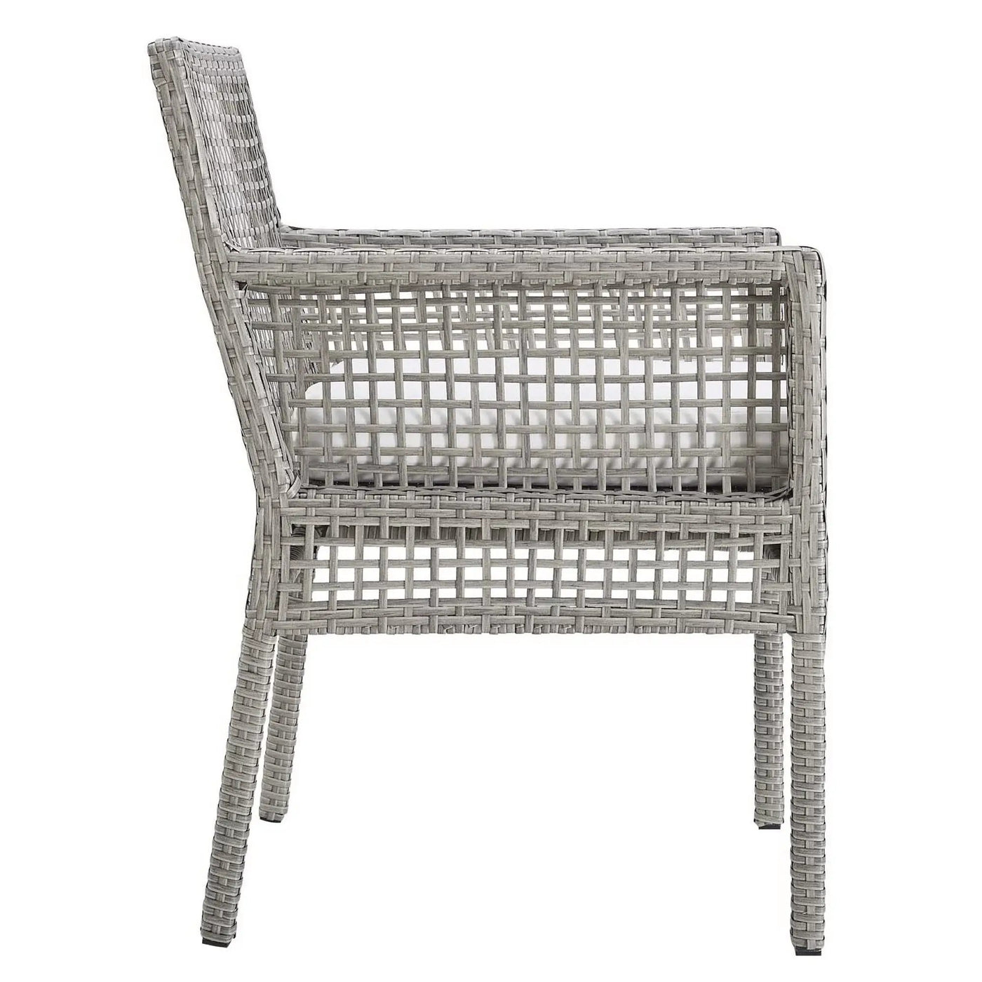 Aura Outdoor Patio Wicker Rattan Dining Armchair Set of 2 by HouseOfZazla
