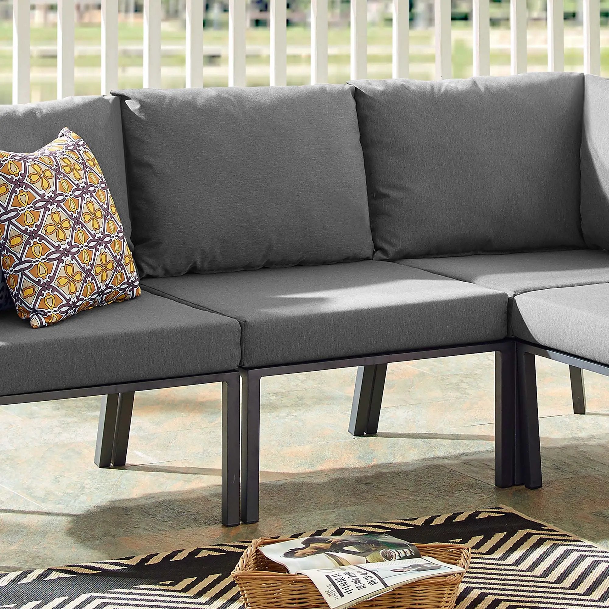 Riverside Outdoor Patio Aluminum Armless Chair by Modway by HouseOfZazla