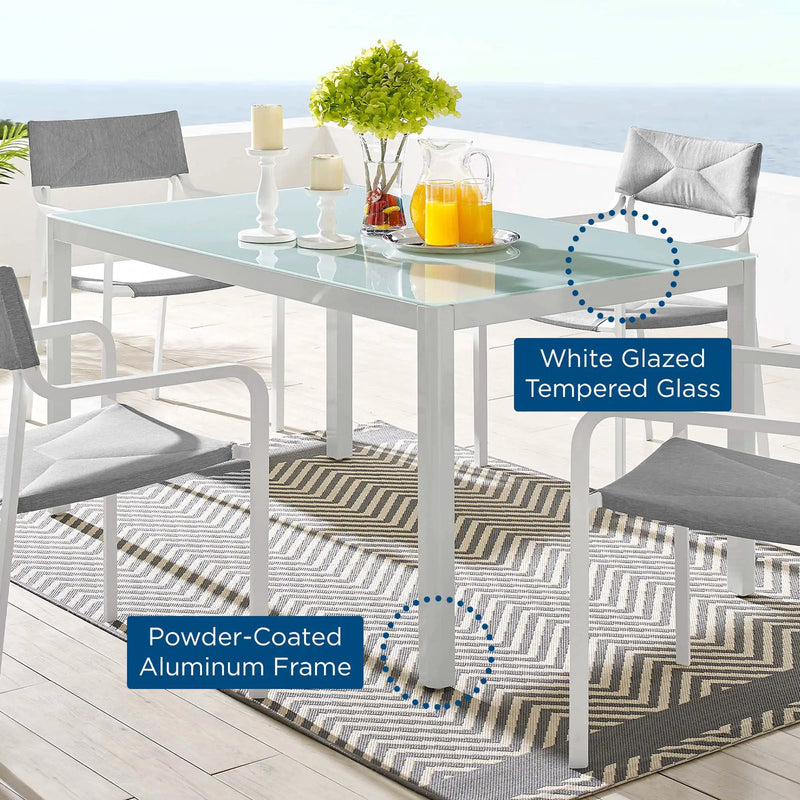 Raleigh 59" Outdoor Patio Aluminum Dining Table by Modway by HouseOfZazla