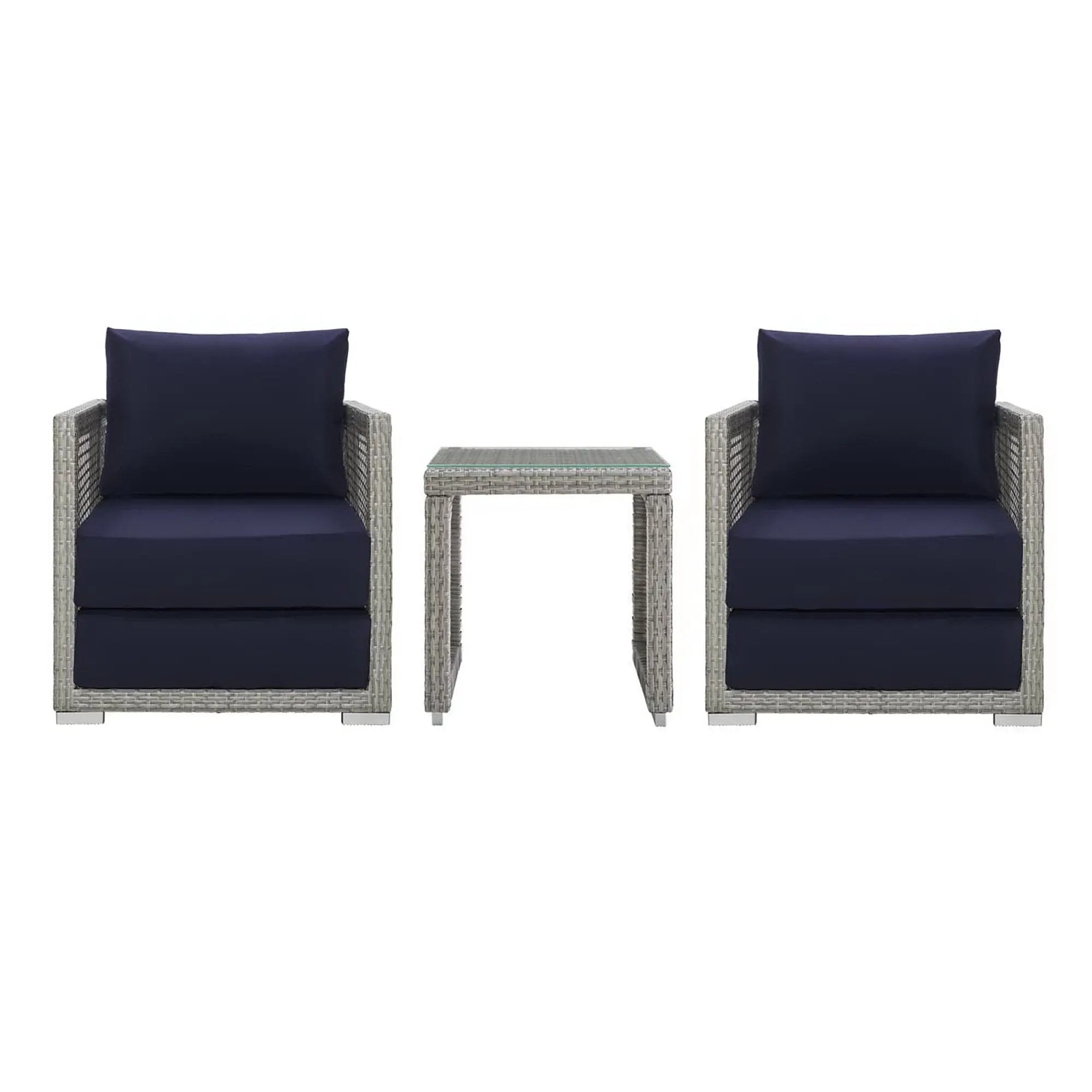 Aura 3 Piece Outdoor Patio Wicker Rattan Set by Modway by HouseOfZazla