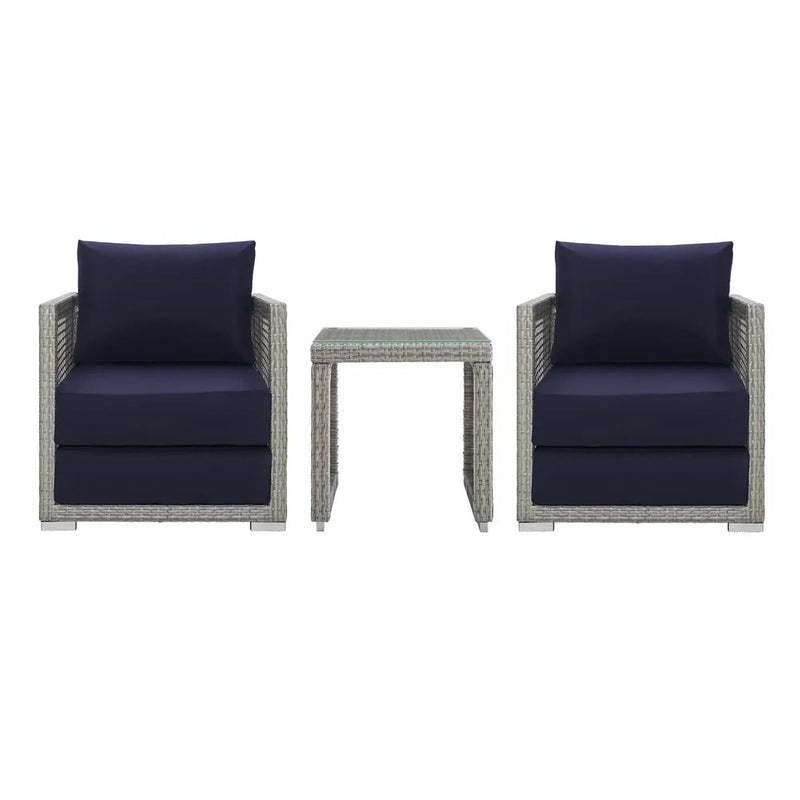 Aura 3 Piece Outdoor Patio Wicker Rattan Set by Modway by HouseOfZazla