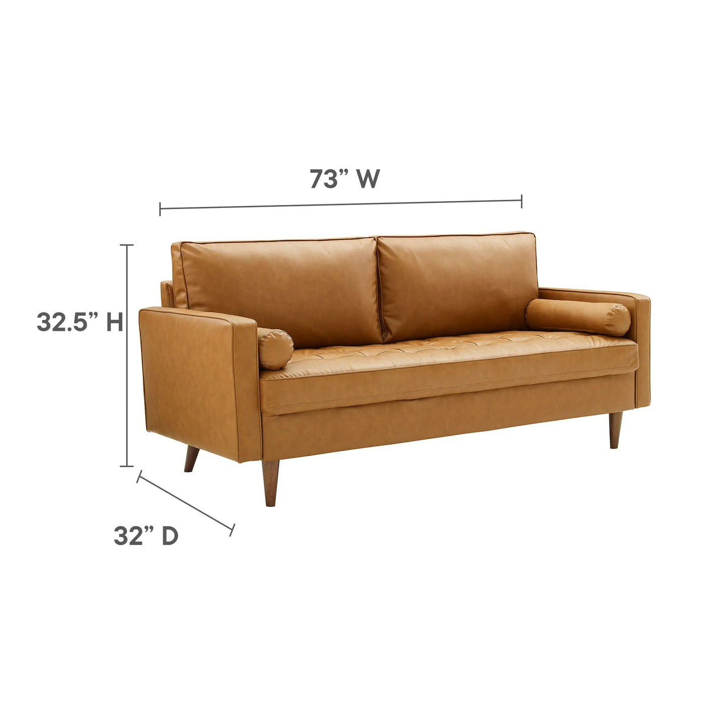 Valour Tufted Vegan Leather Sofa by Modway by HouseOfZazla