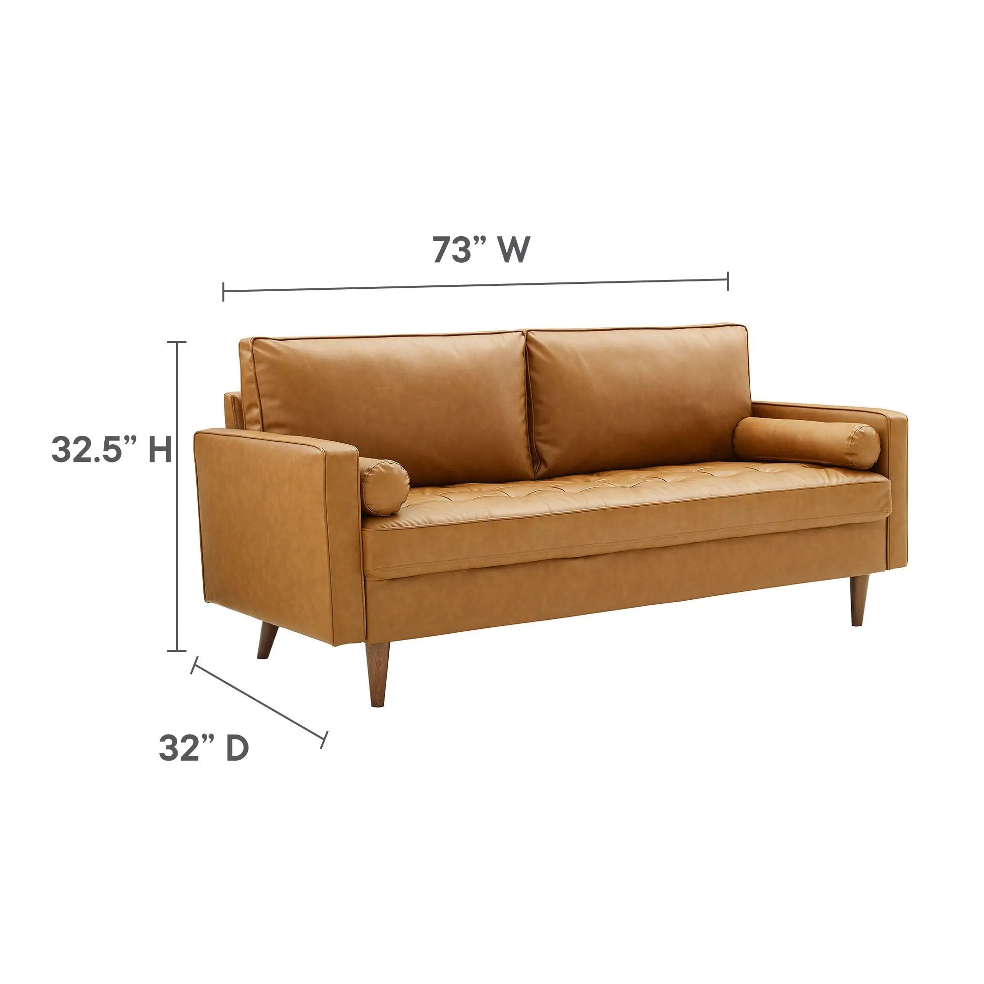Valour Tufted Vegan Leather Sofa by Modway by HouseOfZazla