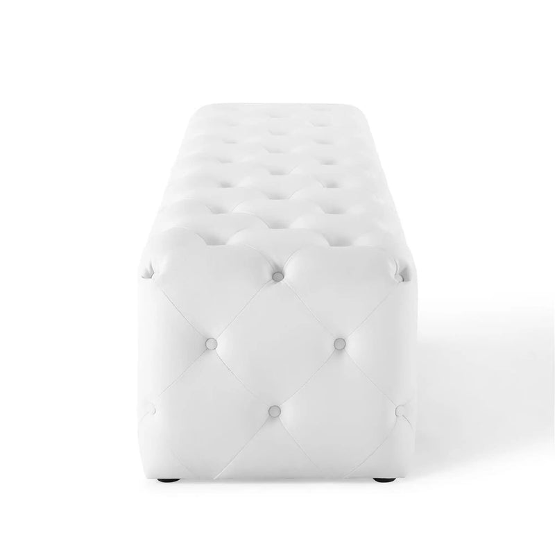 Amour 72" Tufted Button Entryway Faux Leather Bench by Modway by HouseOfZazla