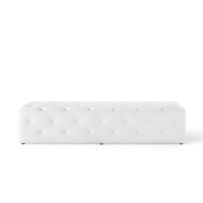 Amour 72" Tufted Button Entryway Faux Leather Bench by Modway by HouseOfZazla