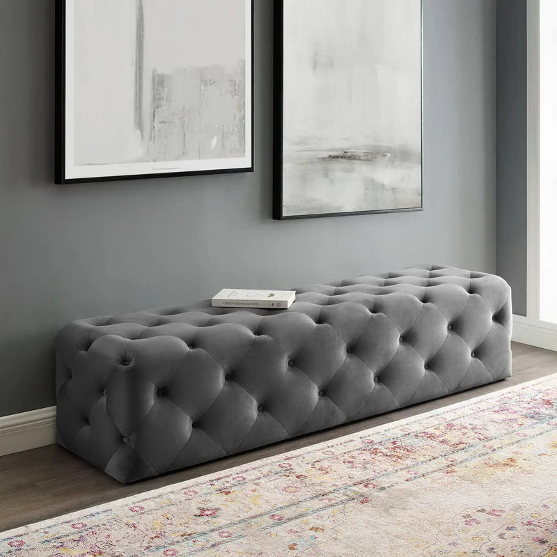 Amour 72" Tufted Button Entryway Performance Velvet Bench by Modway by HouseOfZazla