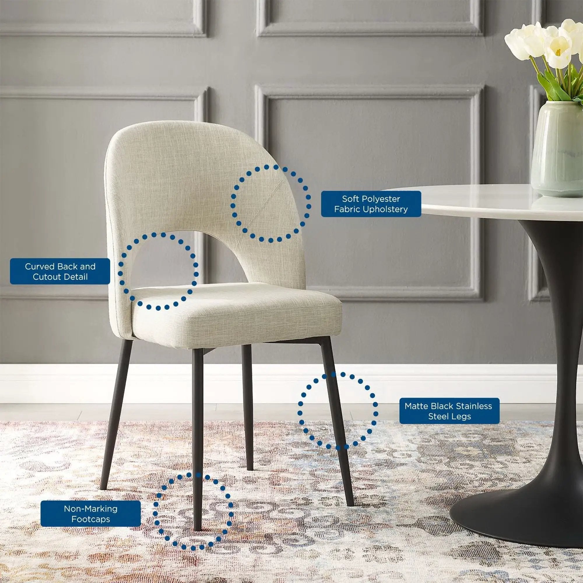 Rouse Upholstered Fabric Dining Side Chair by Modway by HouseOfZazla