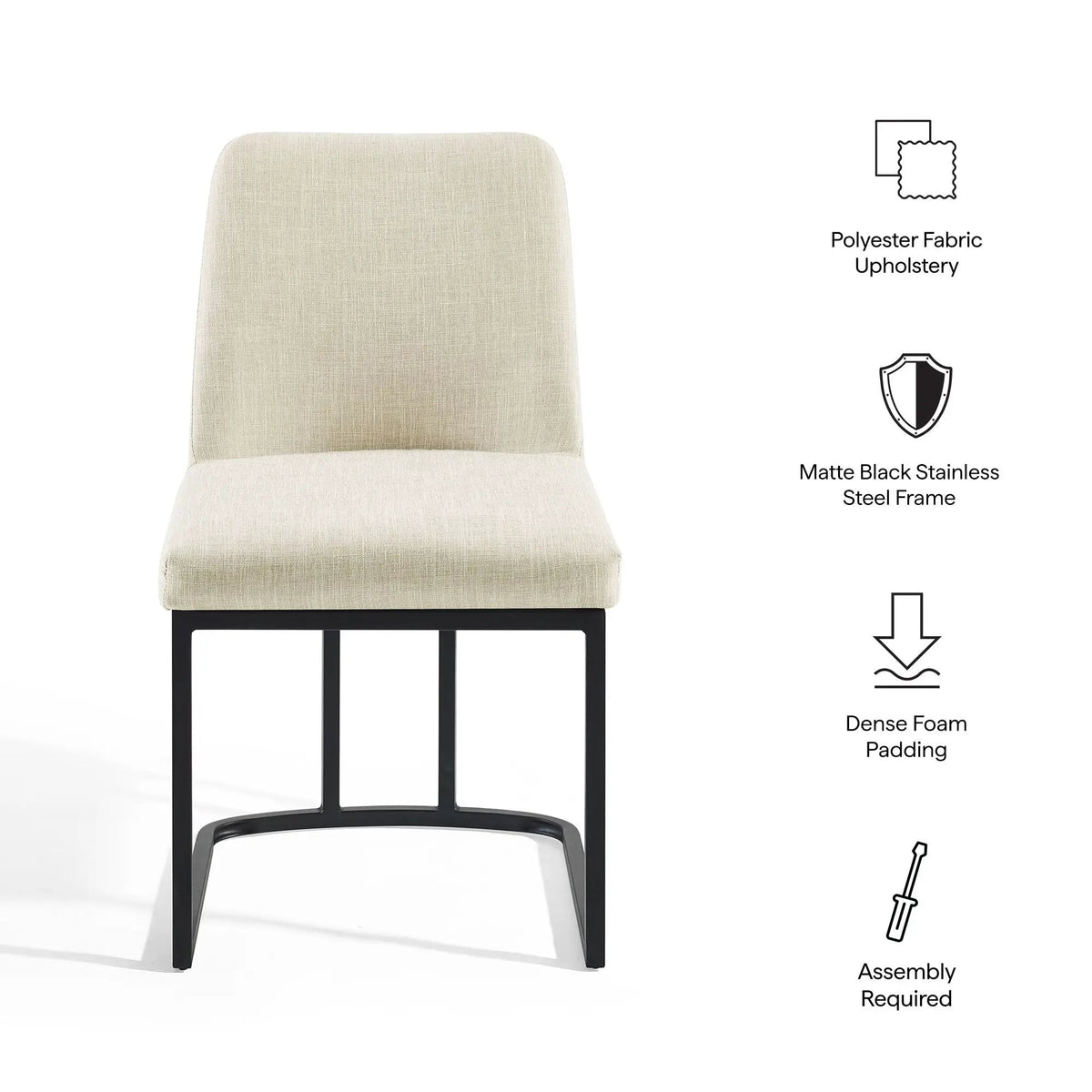 Amplify Sled Base Upholstered Fabric Dining Side Chair by Modway by HouseOfZazla